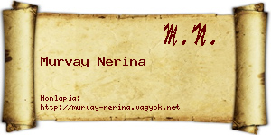 Murvay Nerina névjegykártya